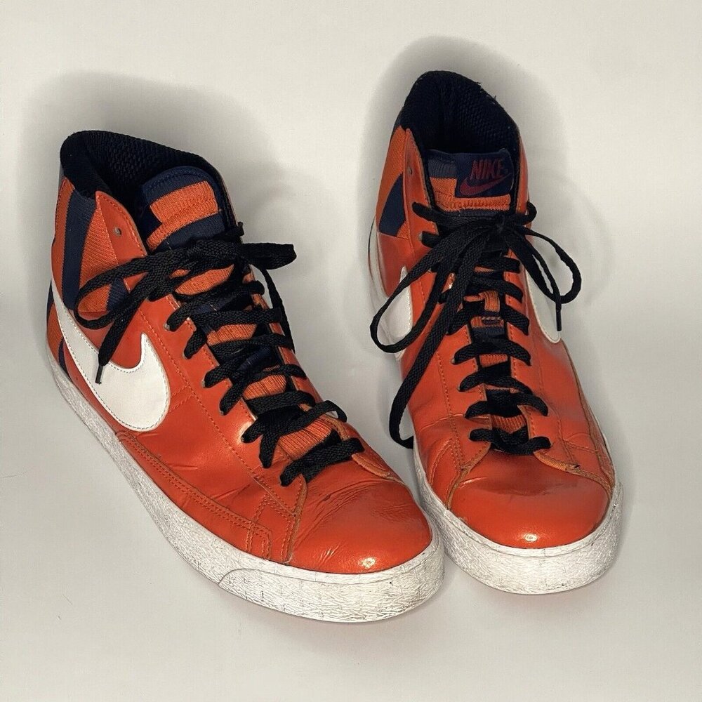Nike Blazer SP Le Orange White Leather High M sz 11 US/45 EU Shoe Sneaker Orange